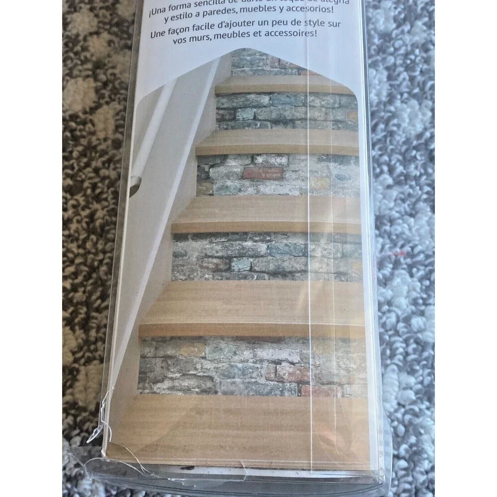 RoomMates Peel & Stick Wallpaper Weathered Brick Alley Multi Colored Vinyl Stone